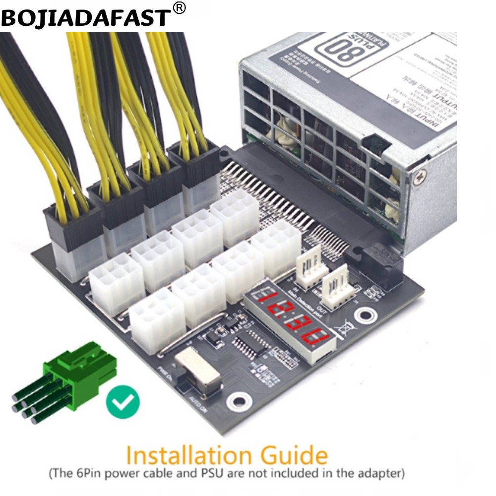 12 Portlu PCIE 6 Pin Konnektör - 2400W Server Psu Breakout Board incelemesi ve fiyatı