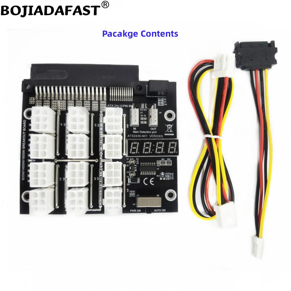 12 Portlu PCIE 6 Pin Konnektör - 2400W Server Psu Breakout Board incelemesi ve fiyatı